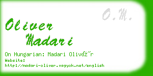 oliver madari business card